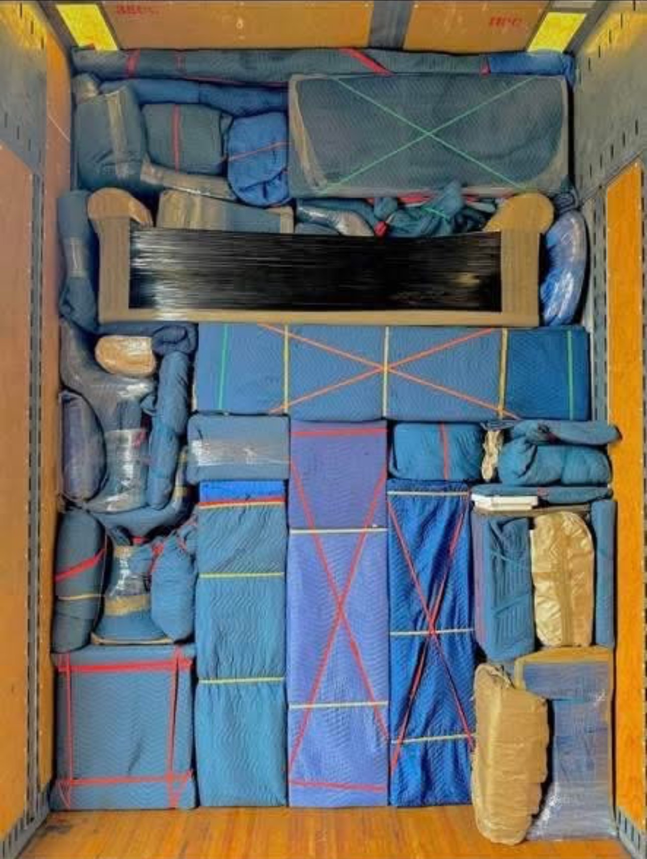 A perfectly packed moving truck