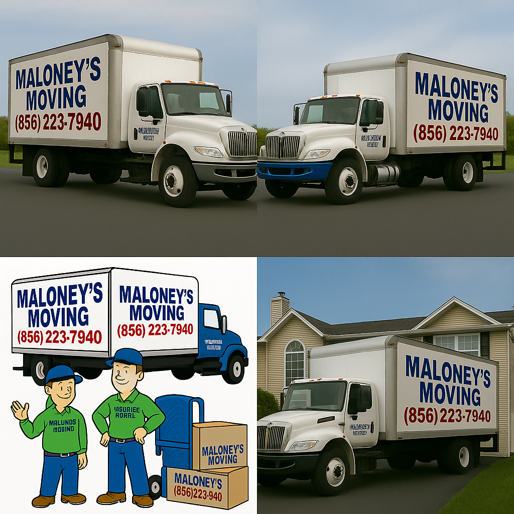 Maloney's Moving team members in uniform working efficiently