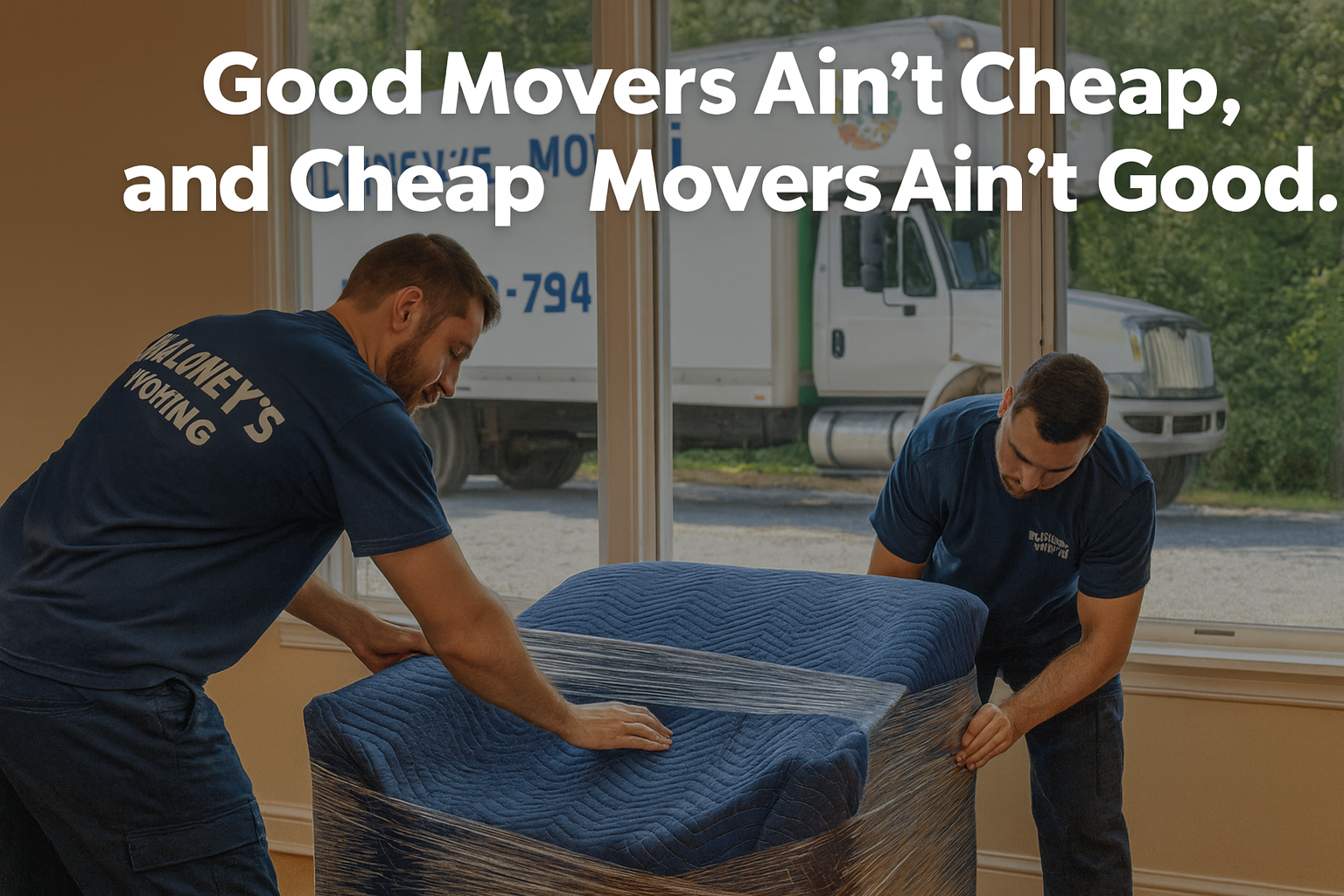 Good movers aren't cheap and cheap movers aren't good - Maloney's Moving quality service